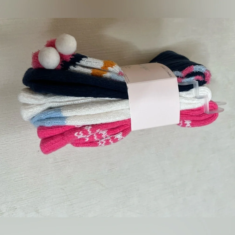 P.J. Salvage Snowman Cozy Crew Socks Fuzzy Plush Winter Holiday Christmas